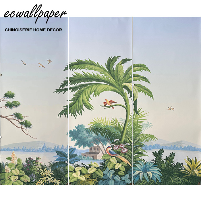 Landscape Wallpaper Hand Painted Panoramic Wallpaper Murals