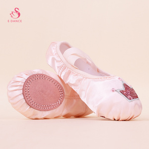 E5032 High Quality Satin Shoes Ballet Dance Shoes For Girls Kids