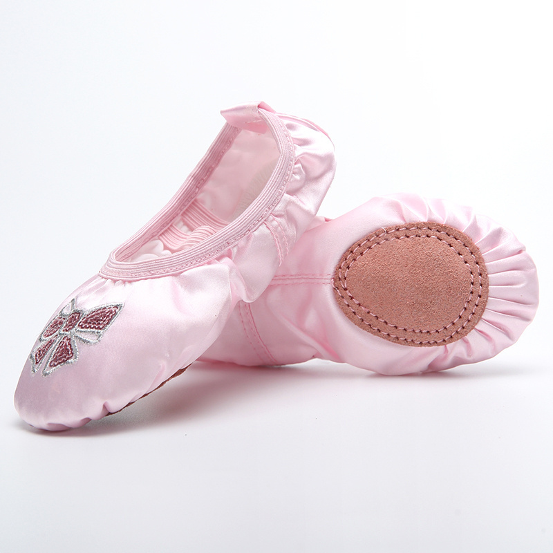 E5031 Ballet Shoes Dancing Shoes Soft Sole Satin Ballet For Girls