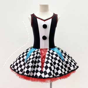 P0016 Ballet Dress Tutu High Quality Girls Black Stage Performance Ballet Dancewear Million Clown Costume