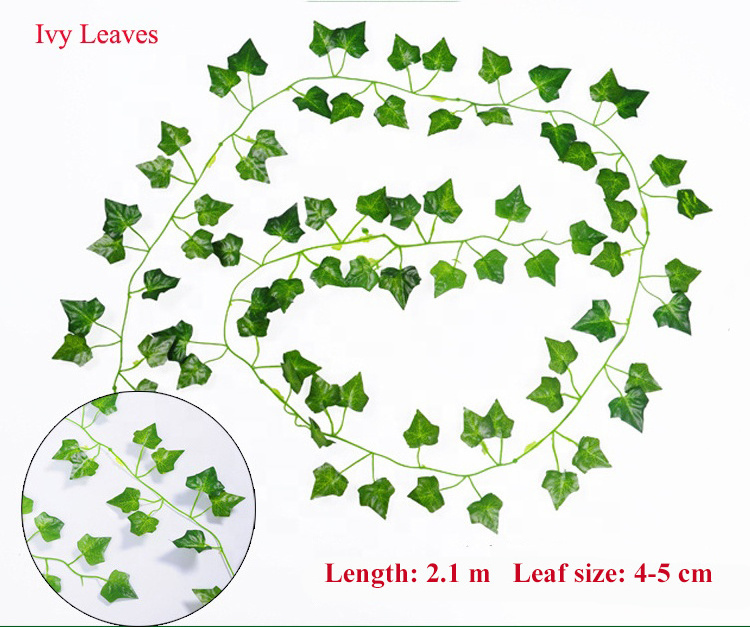 High Quality Decorative Vine Artificial Ivy Leaves Hanging Vines Artificial Plant Wall Decoration