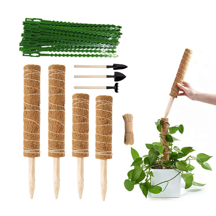 Hidden Stake Moss Pole Plant Vine Support Climbing Coco Sticks Detachable Moss Pole