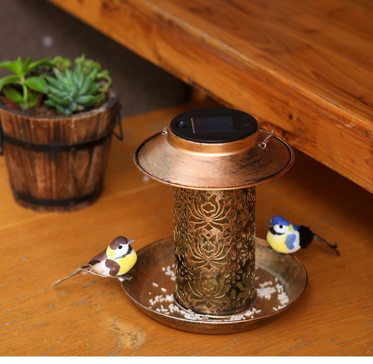 Automatic Waterproof Bird Feeder Stainless Smart Solar Bird Feeder For Garden Balcony