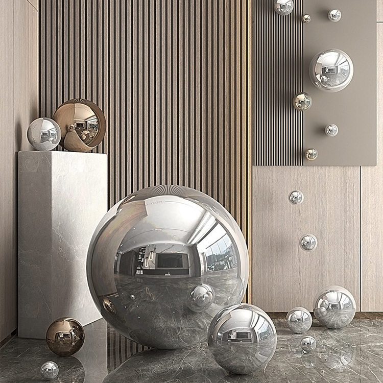 Garden Decor Stainless Steel Gazing Ball Mirror Polished Hollow Ball Reflective Garden Sphere