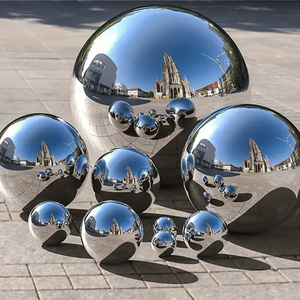 Garden Decor Stainless Steel Gazing Ball Mirror Polished Hollow Ball Reflective Garden Sphere