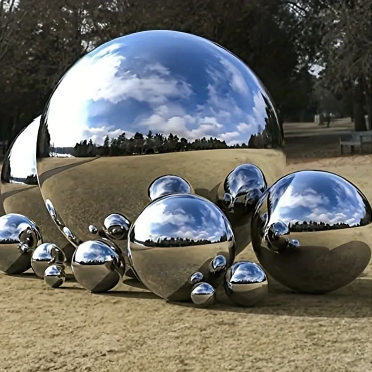 Garden Decor Stainless Steel Gazing Ball Mirror Polished Hollow Ball Reflective Garden Sphere