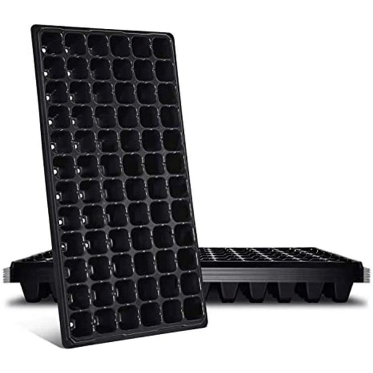 Heavy-duty 72 Cells Seed Starter Tray Plant Growing Garden Germination Trays with Drain Holes