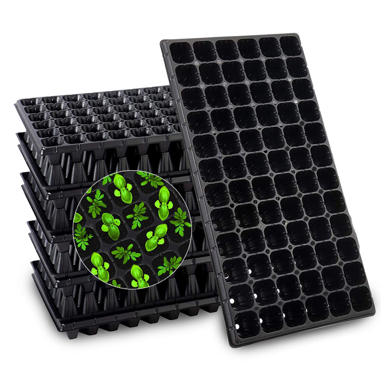 Heavy-duty 72 Cells Seed Starter Tray Plant Growing Garden Germination Trays with Drain Holes