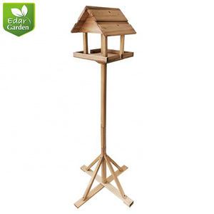 Bird House Sustainable Wooden Bird Feeder and Decorative Wooden Bird Table