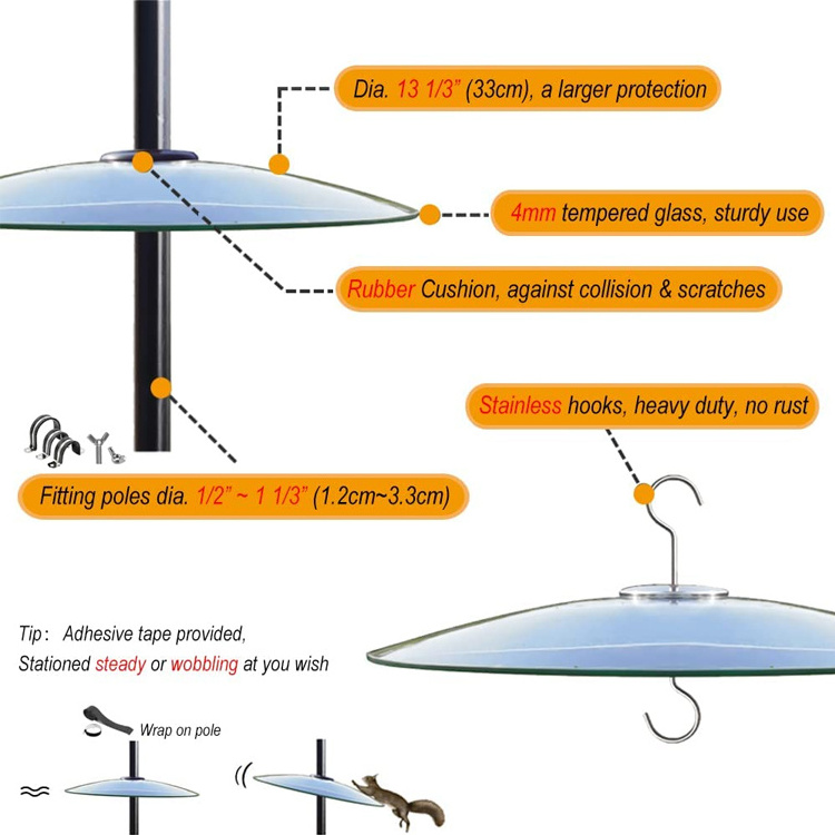 Hanging Bird Feeder Protective Cover 13