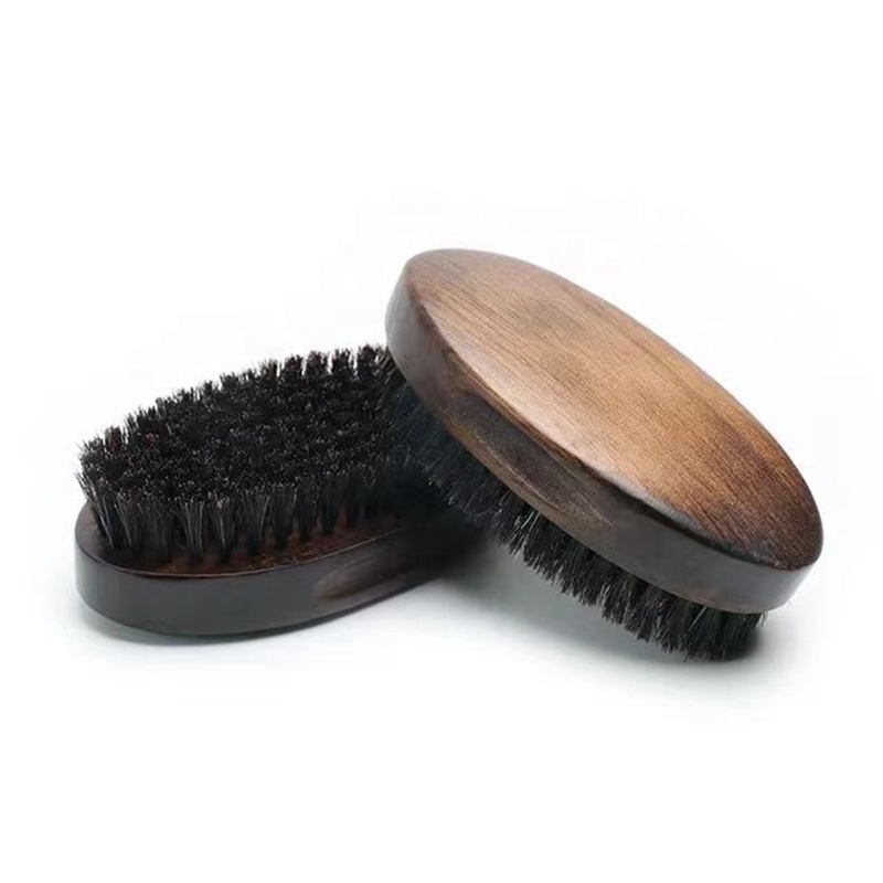 Men Grooming Beard Care Tool 100% Natural Beach Wood Boar Brislte Beard Brush