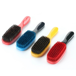 PU Paint Super Polish Boar Bristle Brush 360 Wave Brush Curve Wooden Beard Hair Brush