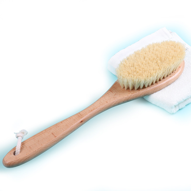 High Quality Boby Brush Beech Wood Bath Brush Long Handle Exfoliating Brush