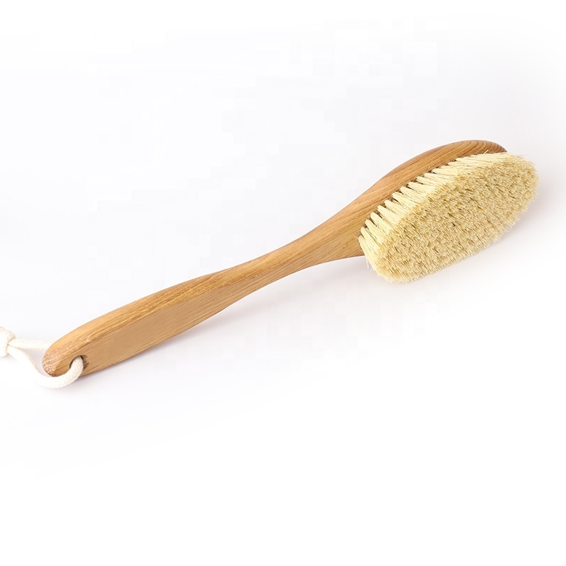 High Quality Boby Brush Beech Wood Bath Brush Long Handle Exfoliating Brush