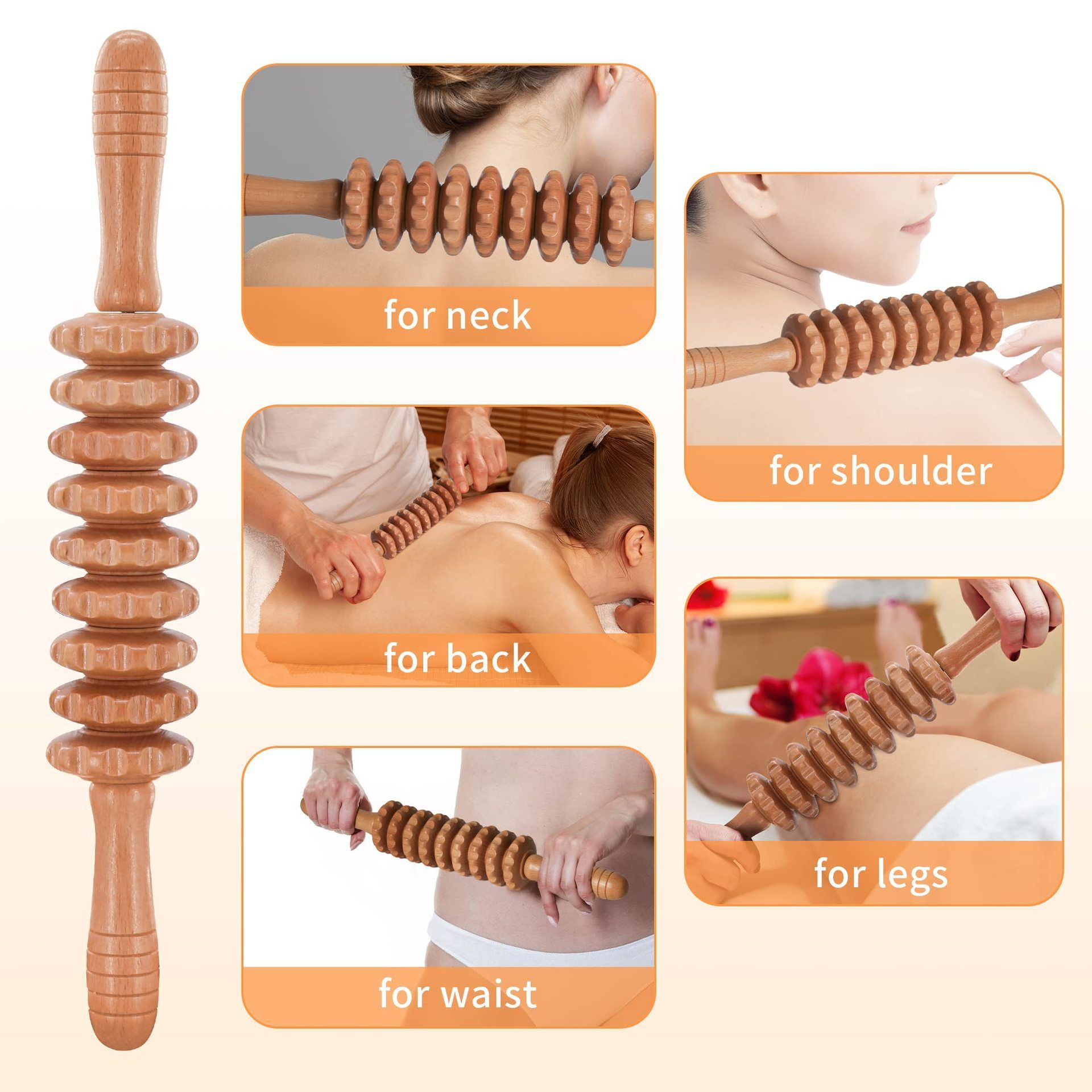 Lymphatic Drainage Massager Tools Curved Massager Handheld Roller Stick