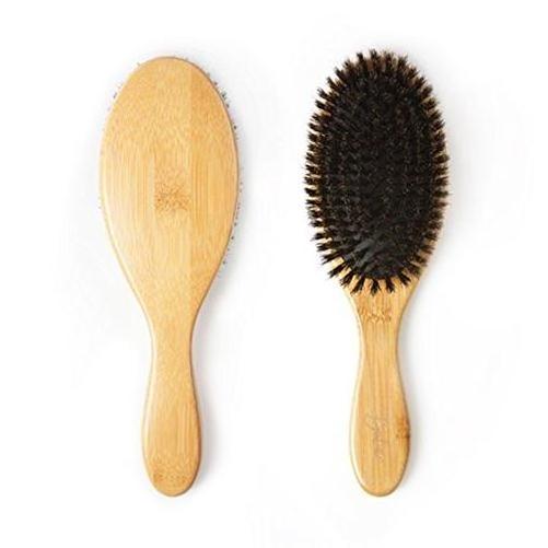 fashion natural boar bristle hair dye wooden hair brush