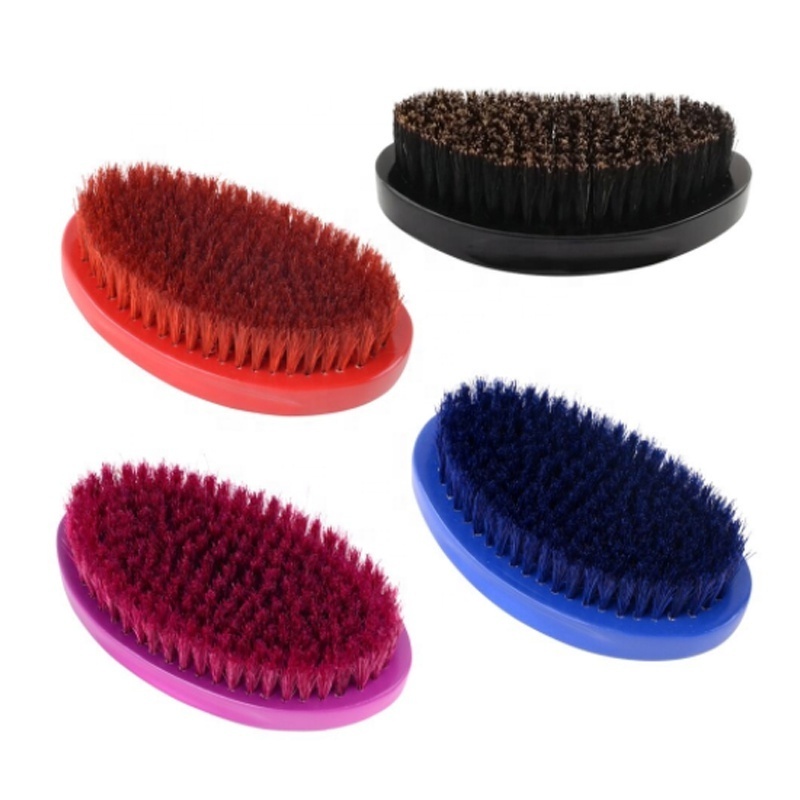 100% boar bristle Low MOQ custom logo 360 wave brush