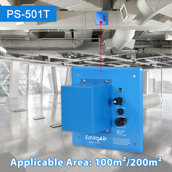 EddaAir PS-501T Bipolar Ionization Plasma ion Generator For HVAC Duct Plasma air ionizer indoor grow rooms air purifier