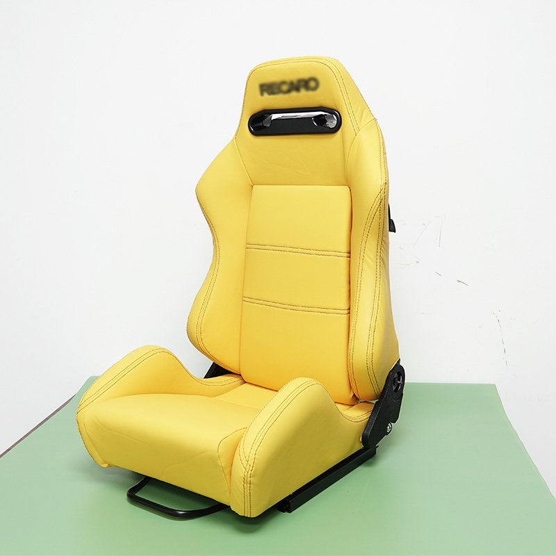 EDDYSTAR Customized Logo Material Color Yellow Racing Seat Sport Pu Leather Bucket Seats