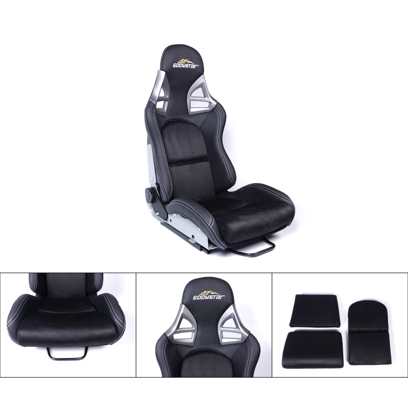 EDDYSTAR Car Sports Seat High Quality Fabric Adjustable Racing Seat Universal Racing Seat