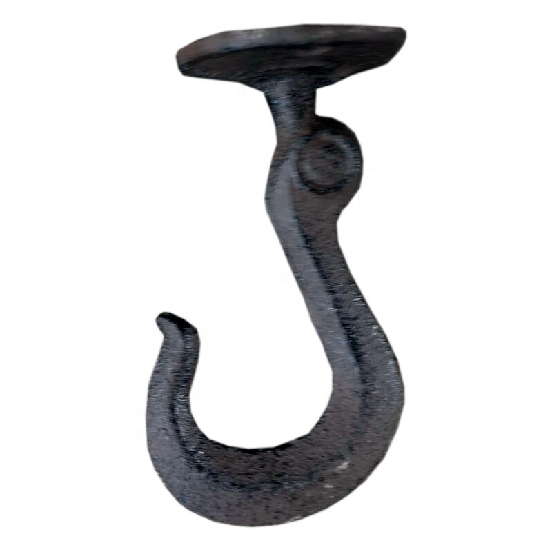 Rustic Wall Mount Cast Iron Hooks Coat Towel Bag Hat Hanger Entryway Railroad Spike Rack