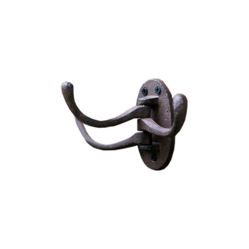 Rustic Triple Swivel Hook Cast Iron Wall Mounted Coat Hook Foldable Decoration Robe Hook