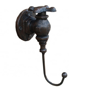 Water Faucet Decor Coat Hook Cast Iron Rustic Industrial style Metal Hook