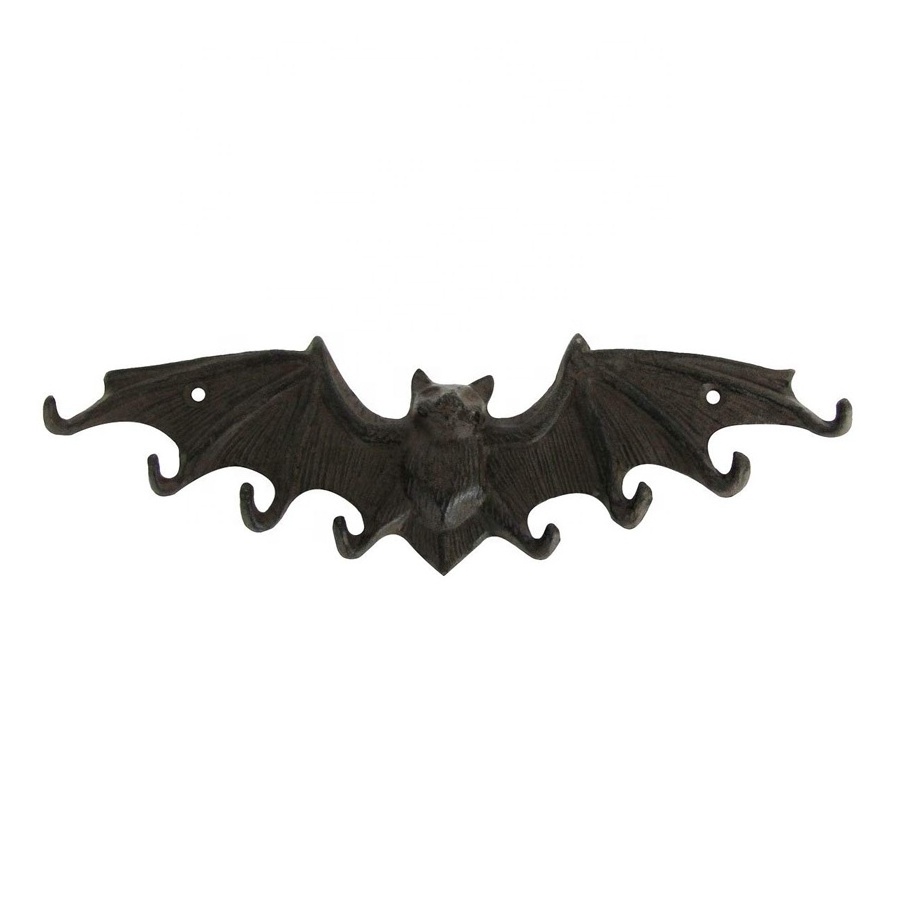 Bat Wall Hooks Decorative Cast Iron Animal Bat Shape Coat Hooks