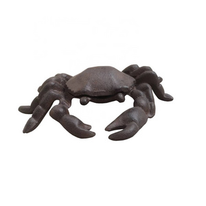 Outdoor Cast Iron Metal Crab Statue Key Hider