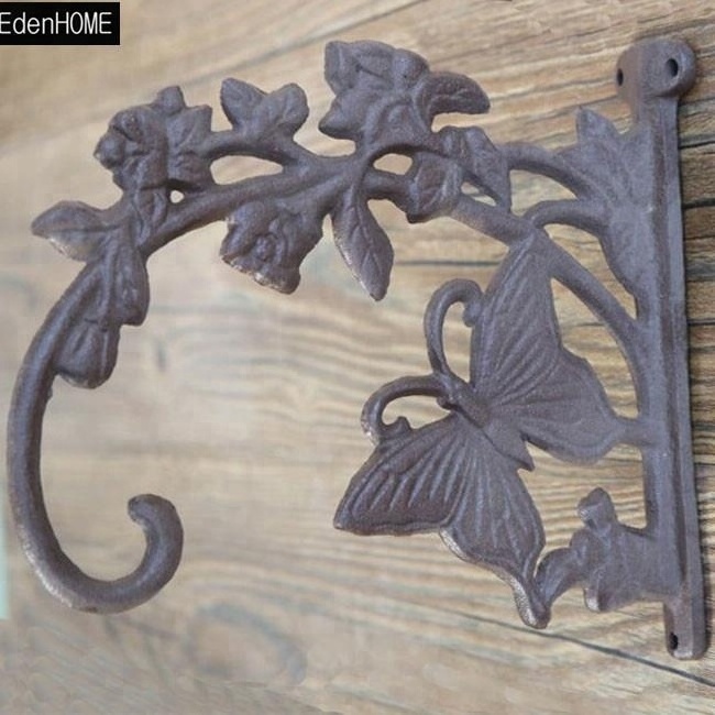 Cast Iron Butterfly Plant Hooks Decorative Wrought Iron Plant Hangers