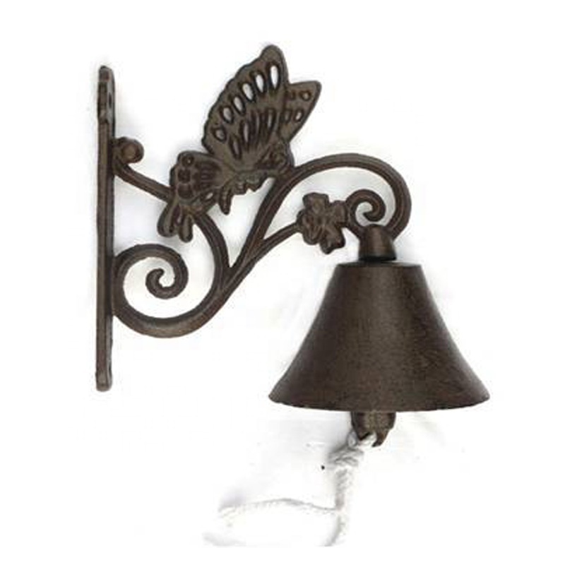 Handmade iron casting butterfly door hanging bells