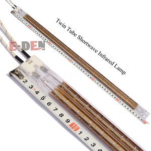 1500W Twin Tube Quartz Infrared Heating Element For Industrial Oven Drying Paint Infrared Curing