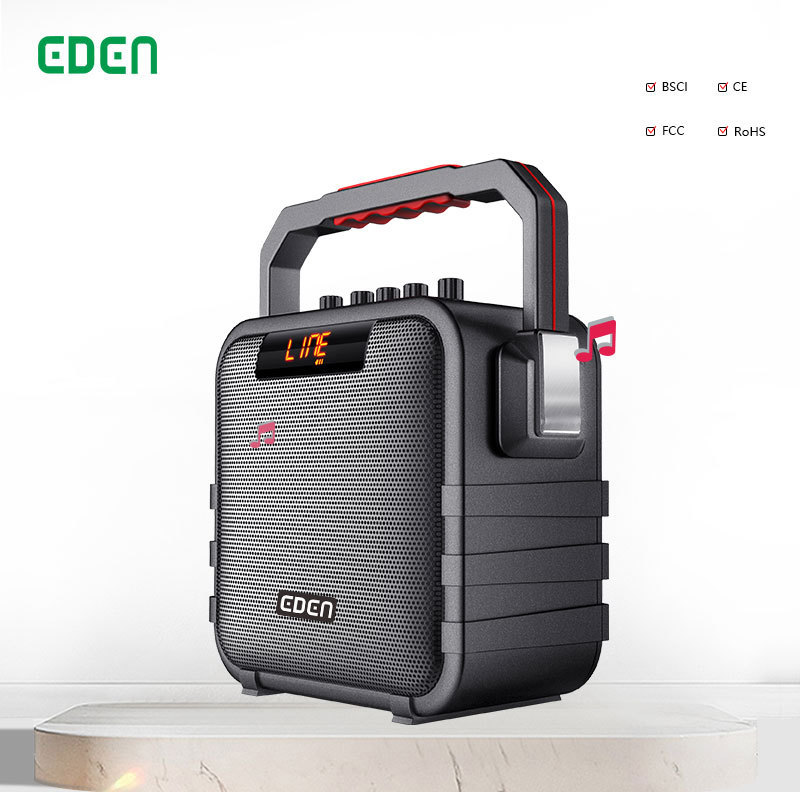 New product  6.5 outdoor speaker plastic empty speaker box handbag bluetooth speaker with wireless mic