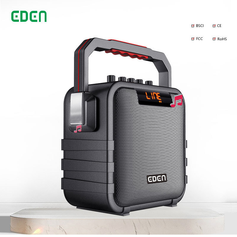 New product  6.5 outdoor speaker plastic empty speaker box handbag bluetooth speaker with wireless mic