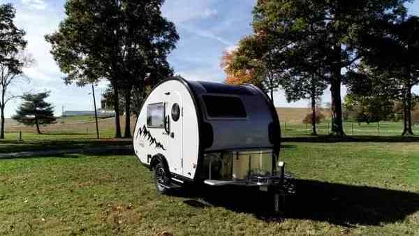 Offroad RV Travel Trailer with Stainless Steel Sink Teardrop Travel Camping Trailer