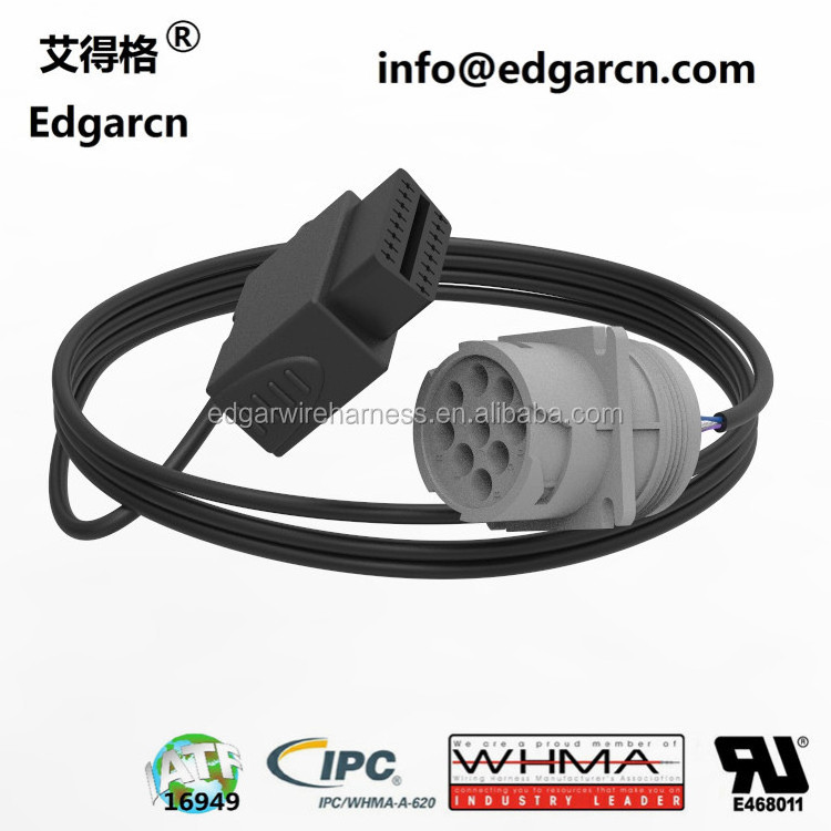 J1939 OBD 9pin and J1962 16pin Custom Wire Harness for Truck Obd 2 Car Diagnostic Tool