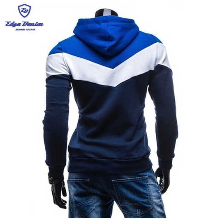 Fashion autumn hoodies men sweatshirt stitching hoodie hip hop long sleeve sweatshirt silm hoodies clothing