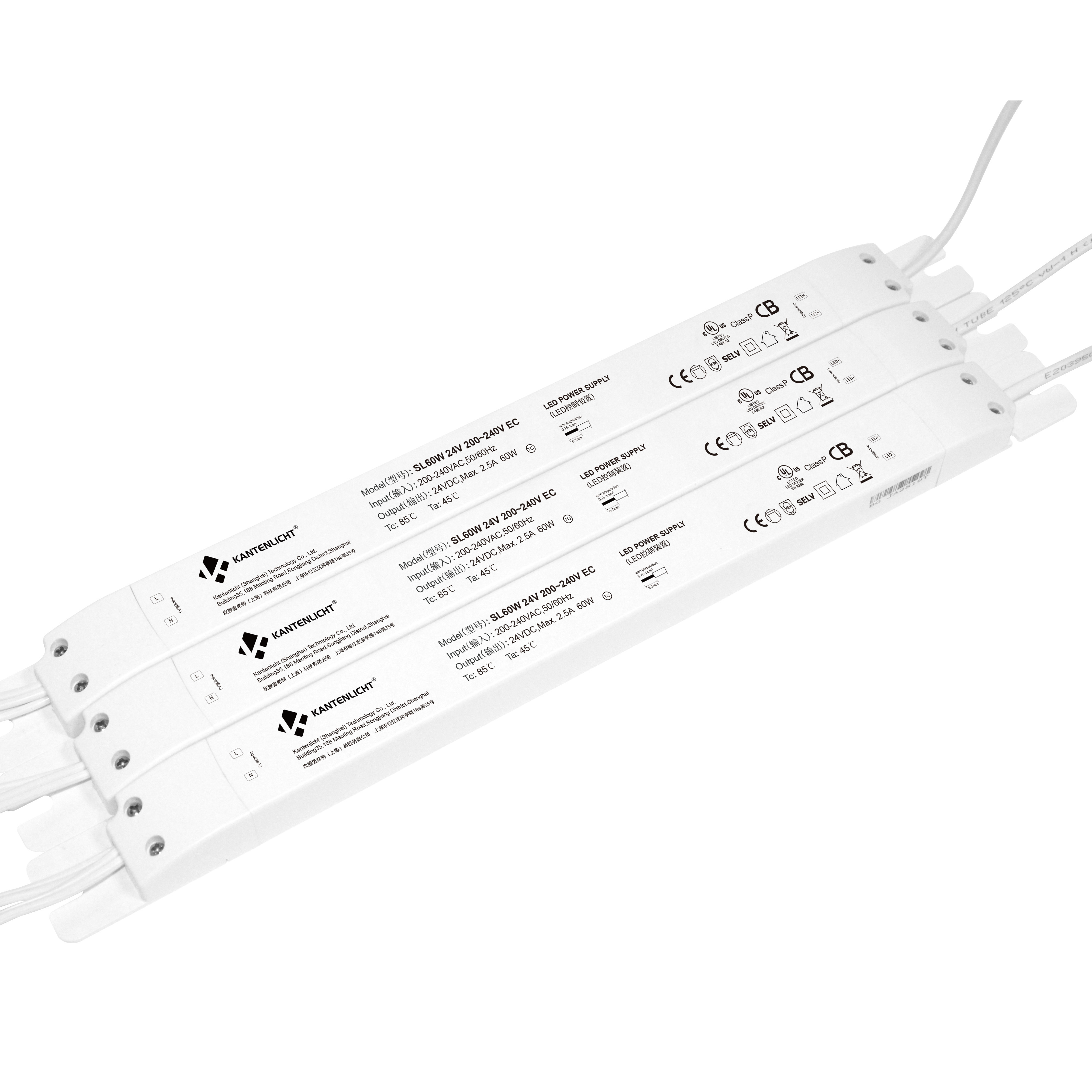 Quality Manufacturer High power 24v 60w dimmable power supply 0-10V dimming 220v 12v transformer LED driver for light box