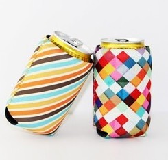 Collapsible Unsewn Insulated 12oz Can Cooler Beer Bottle Leather Koozies With Logo Foam Neoprene Custom Logo Printing Can Sleeve