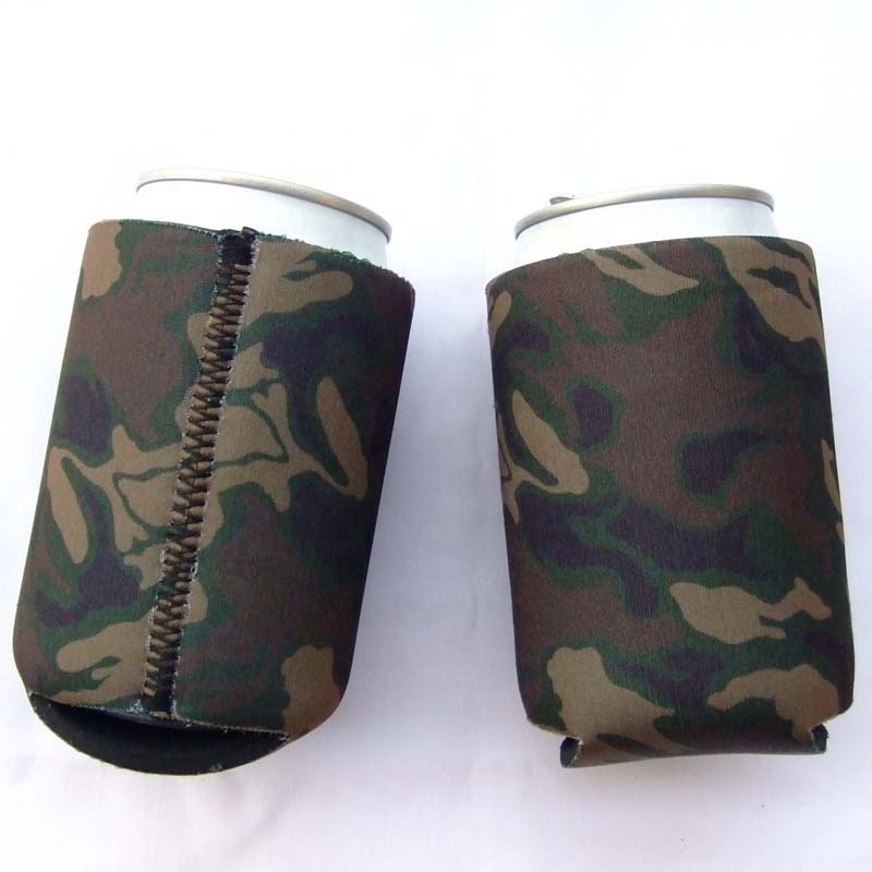 Collapsible Unsewn Insulated 12oz Can Cooler Beer Bottle Leather Koozies With Logo Foam Neoprene Custom Logo Printing Can Sleeve