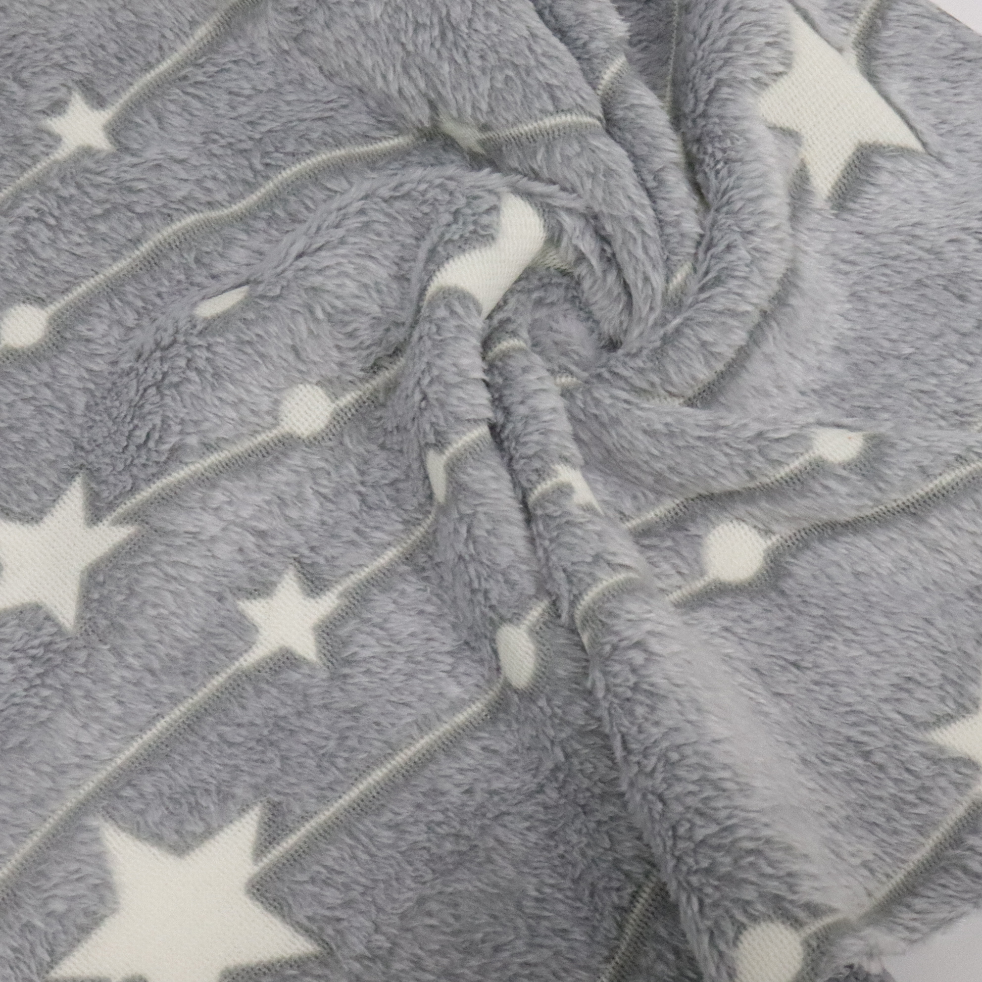 New Technic Design Glow In The Dark 100% Polyester Star Pattern Printed Luminous Fabric For Garments Home Textile