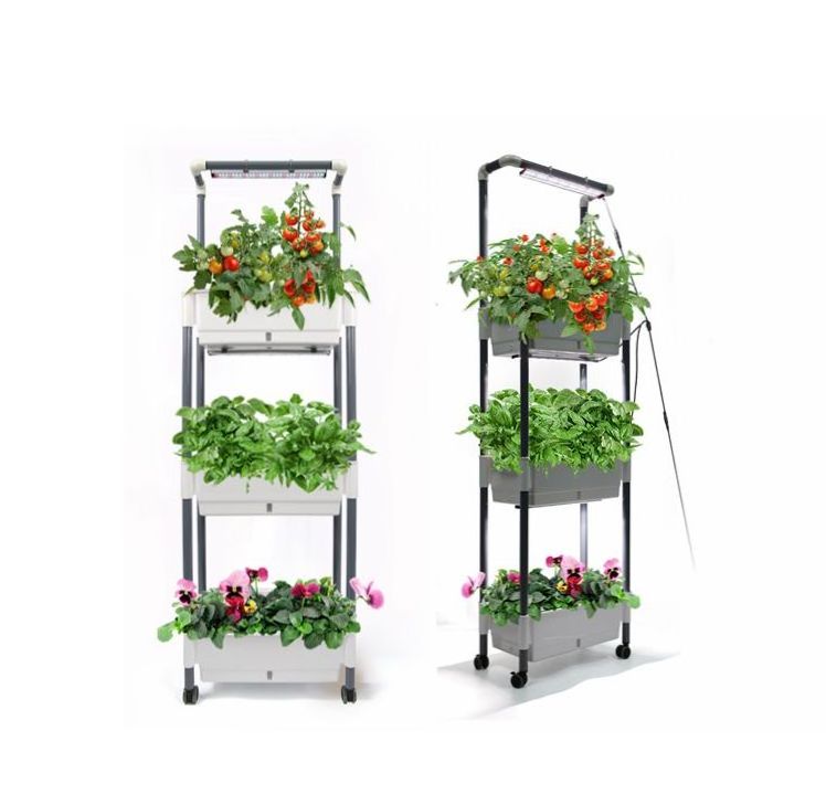 smart grow rack vertical indoor farming system with led grow light