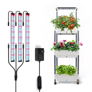 Smart Timer Farming Pots System Vertical Indoor Garden Growing Kits With Led Grow Light Spectrum Mixed 660nm