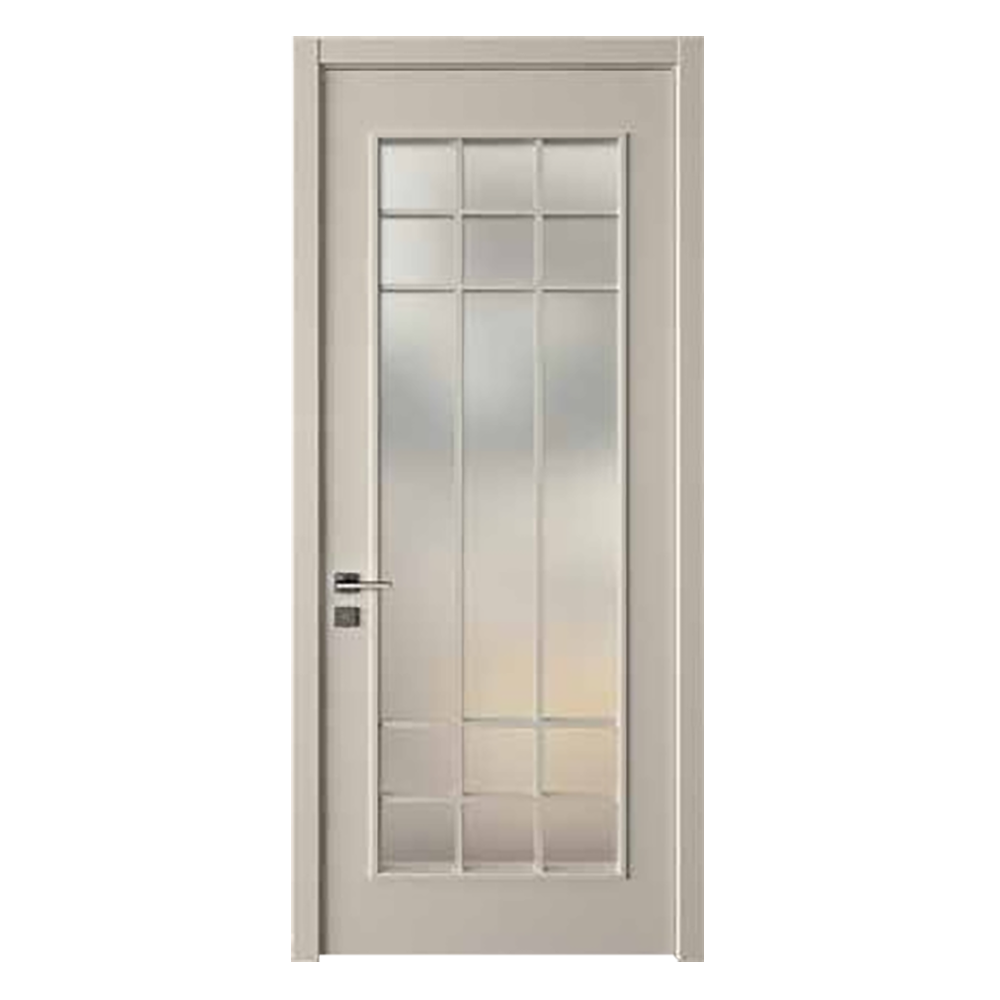 Perfettodoor indoor interior wood glass door for toilet and kitchen