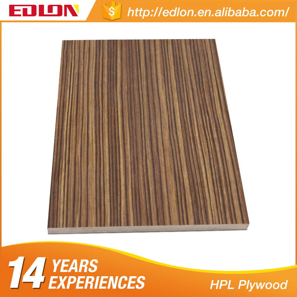 Edlon Wood Products formica plywood sheet 9mm 12mm 15mm 18mm waterproof grade melamine coated waterproof HPL Laminated Plywood