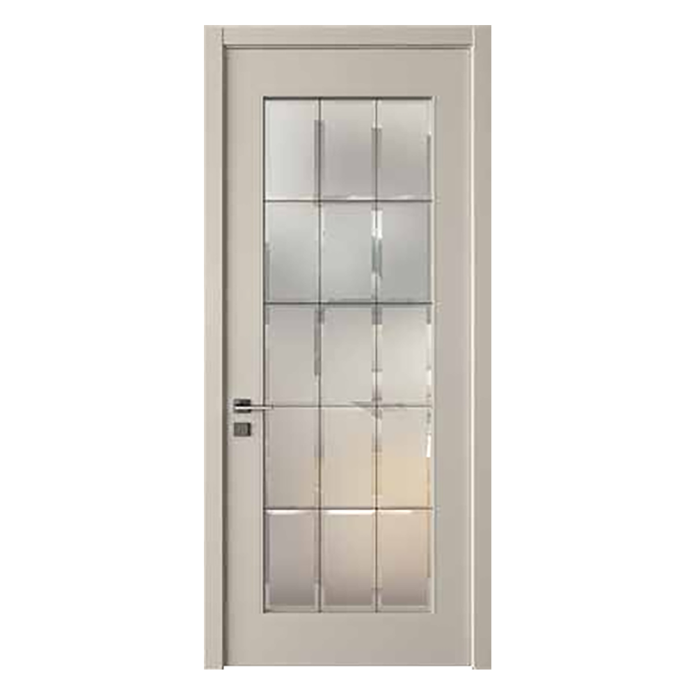 Perfettodoor indoor interior wood glass door for toilet and kitchen