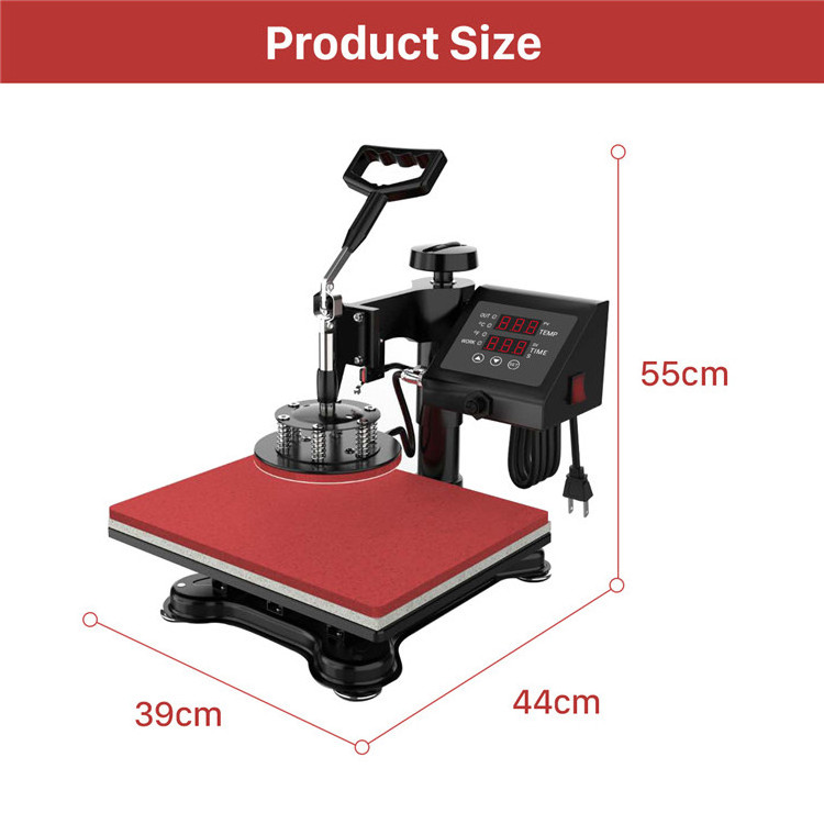 8 in 1 digital swing away sublimation heat press machine for T-shirt mug hat cup heat transfer tshirt printing machine