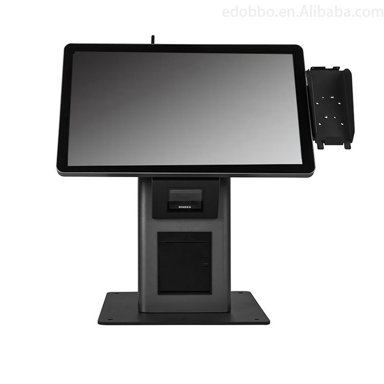 21.5-inch Windows POS system self-service checkout kiosk,  touch screen POS machine all in one with 2D scanning and printer