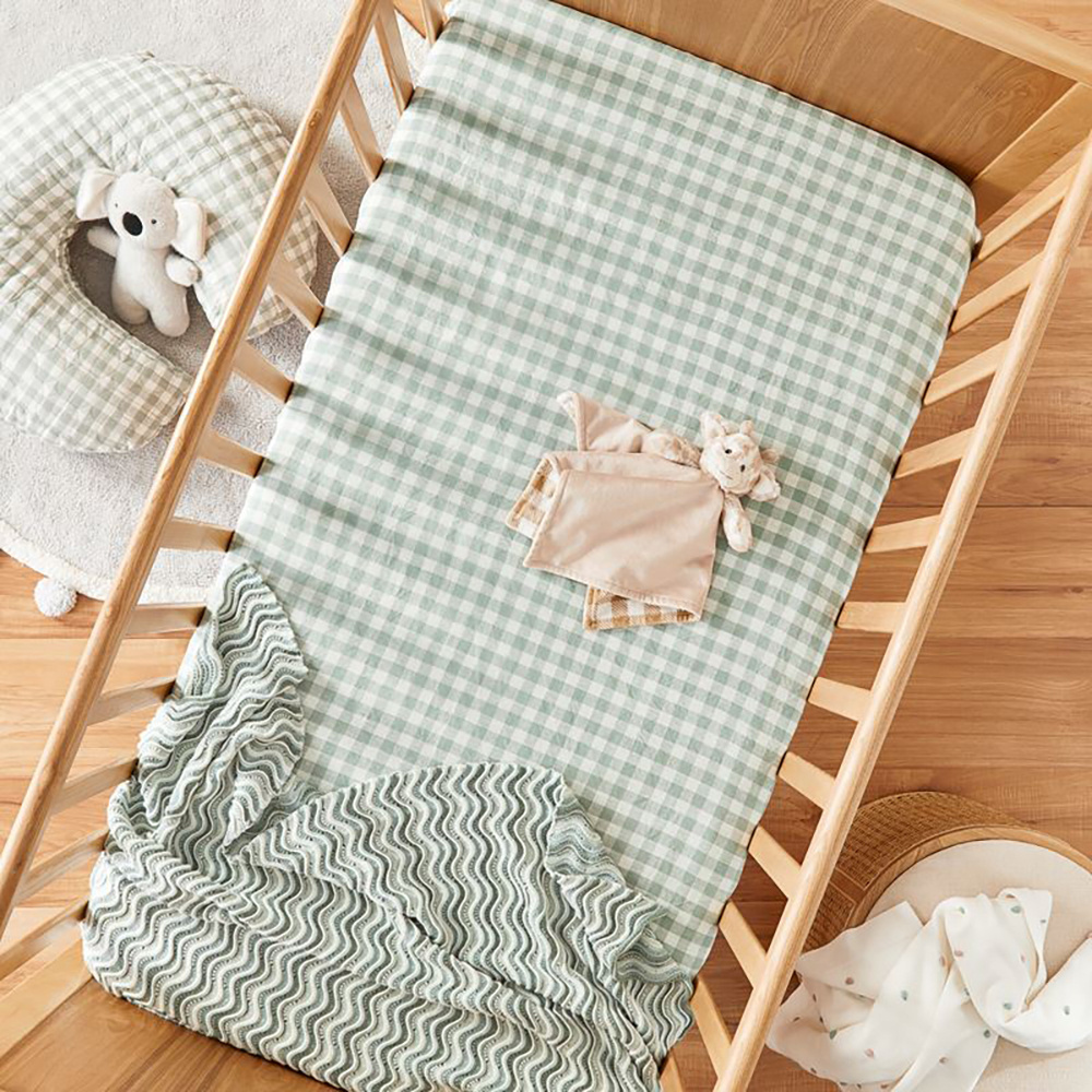 Wholesale Baby Crib Sheet Cot Linen Bedding Set with Pillowcase Cover Duvet Cover Quality Woven 60 Western Printed Sustainable