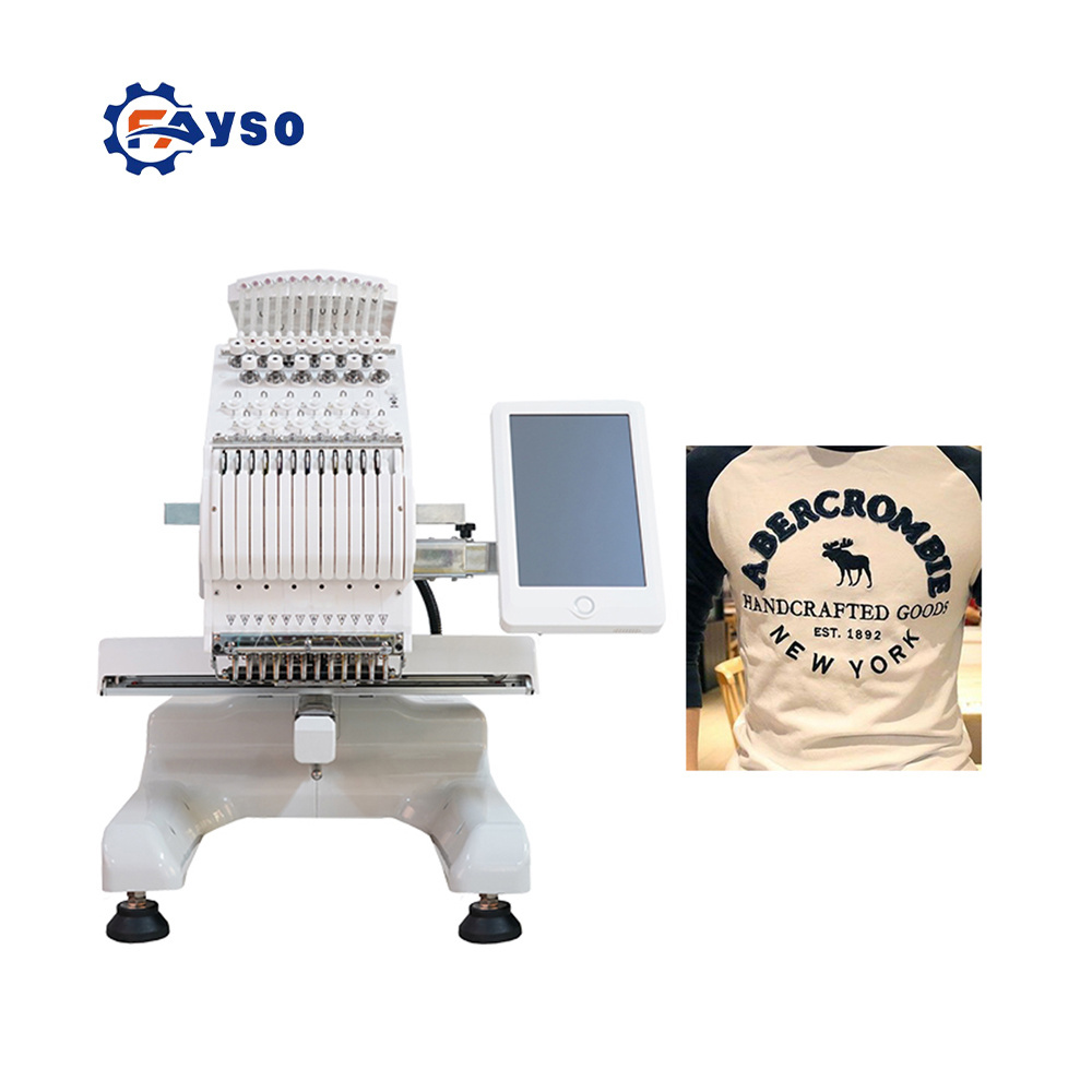 Professional computer 3d  tshirt sewing embroidery machine 1 single with related parts